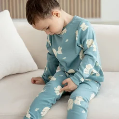 Motherswork x Le Petit Society Long Sleeve Organic Pyjamas Set in Elephant Print