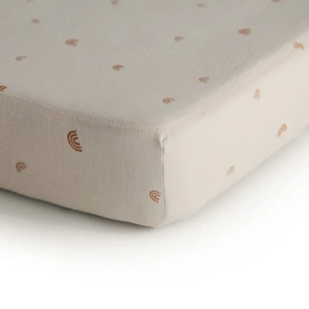 Mushie Muslin Crib Sheet - Medium (120×60x20 cm)