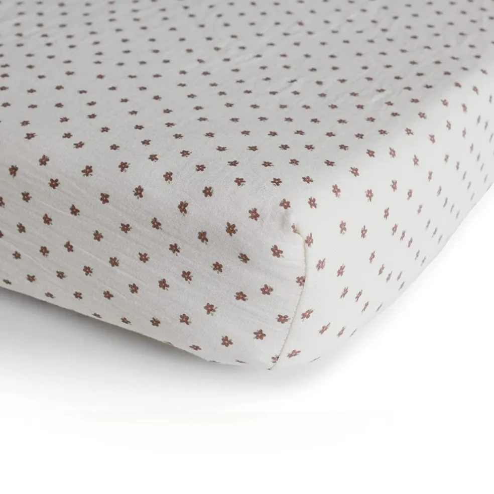 Mushie Muslin Crib Sheet - Medium (120×60x20 cm)