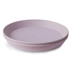 Mushie Round Dinnerware Plate, Set of 2