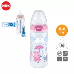 NUK Peppa Pig Anti-Colic PP Bottle with Temperature Control 300ml