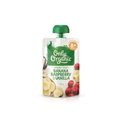 Only Organic Banana, Raspberry & Vanilla Dessert Pouch