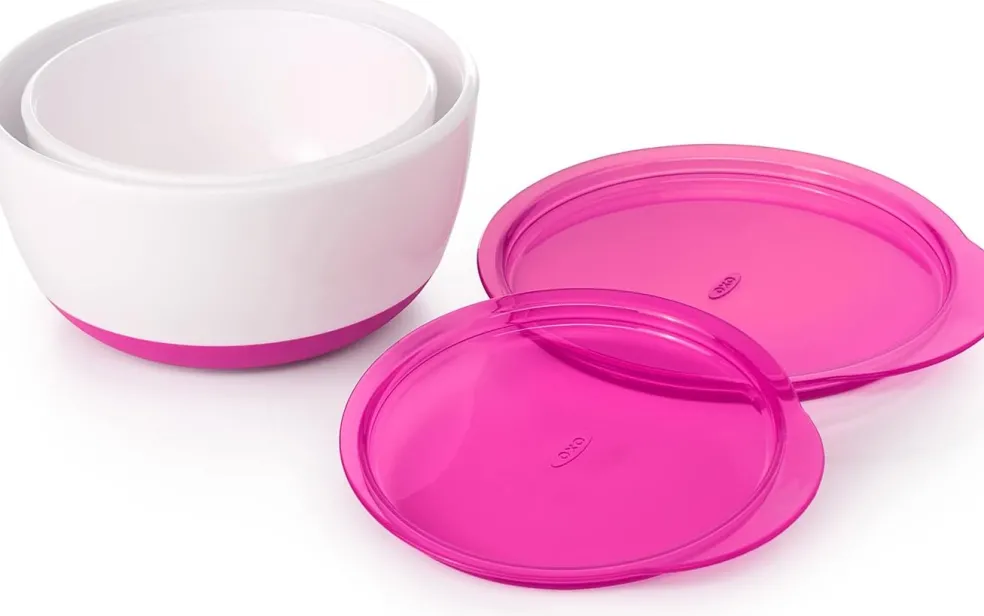 OXO Tot Small and Large Bowl Pink Set
