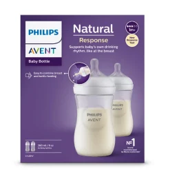 Philips Avent Natural Response Baby Bottle Twin - 3 Sizes