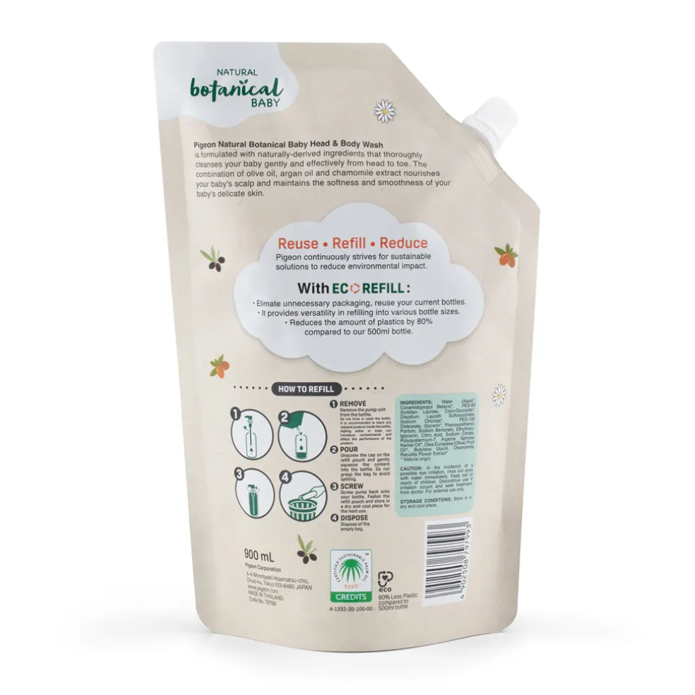 Pigeon Natural Botanical Baby Head & Body Wash