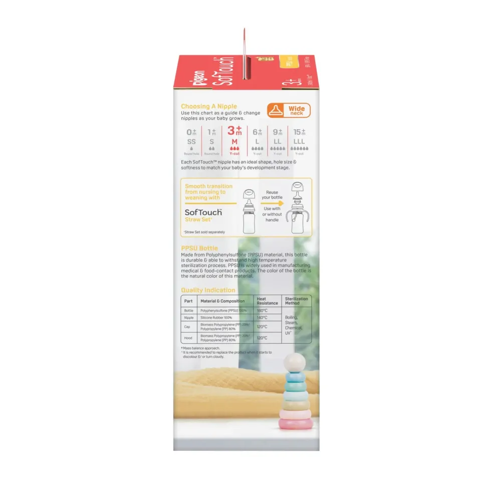 Pigeon SofTouch™ BPP Nursing Bottle PPSU (Logo Twin Pack)