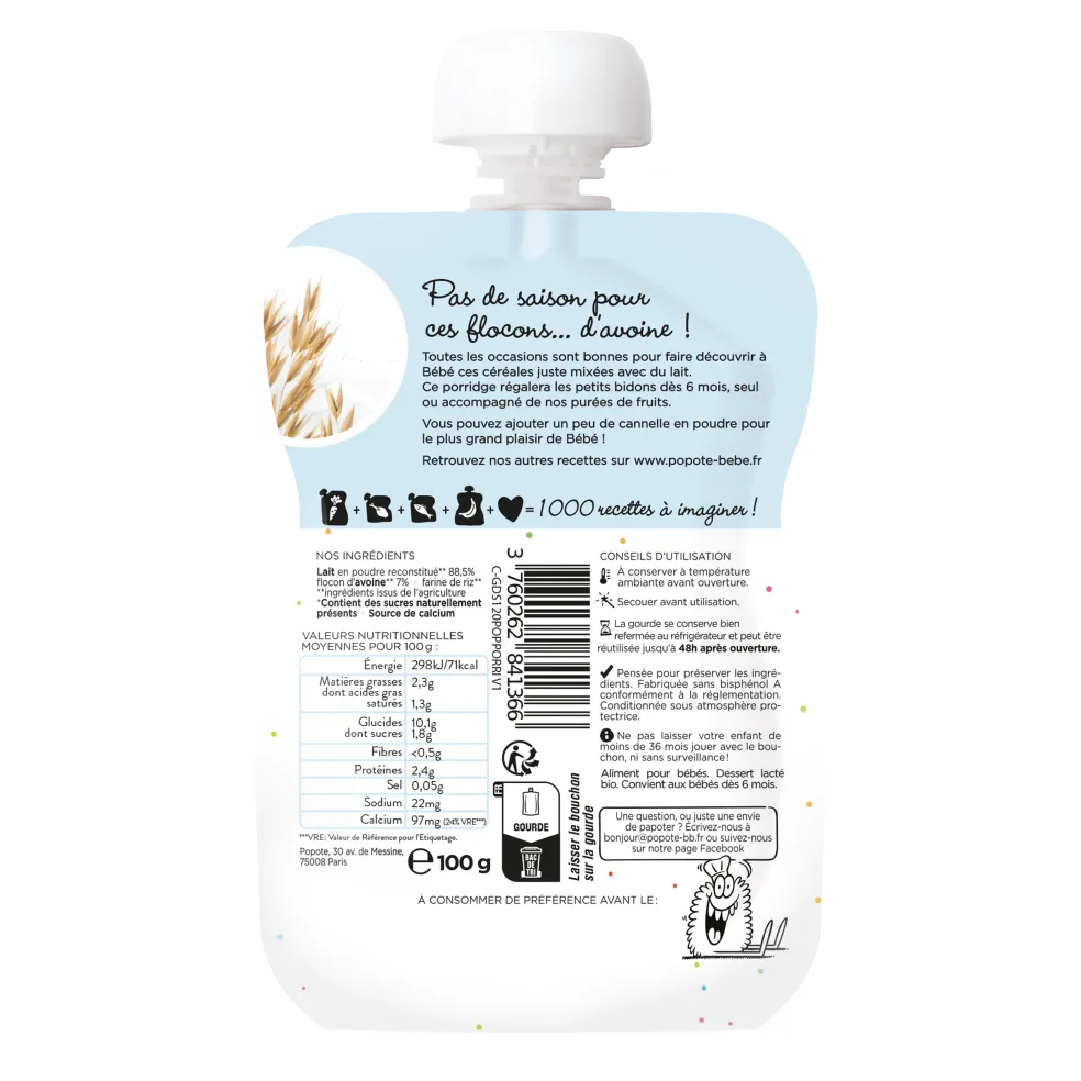 Popote Organic Porridge