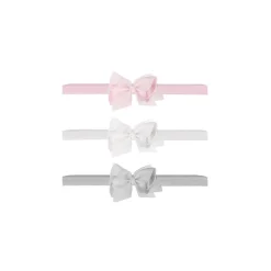 Raph&Remy Premium 2.5" Newborn Baby Headbands & Clips Trio Pack