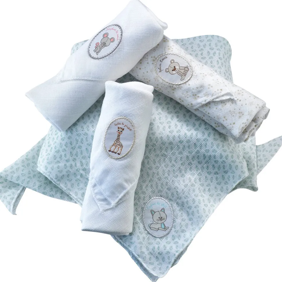 Sophie La Girafe Set of 4 Swaddles