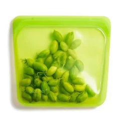 Stasher Reusable Silicone Bag, Lime, Sandwich Bag Size Medium (450 ml)