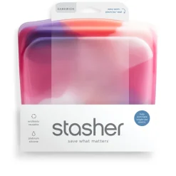 Stasher Reusable Silicone Sandwich Bag Limited Edition, Rainbow Tie Dye (828 ml)