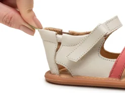 Tip Toey Joey Toddler Sandal Criss Cross - Tapioca/Tangerine/Coral Mat